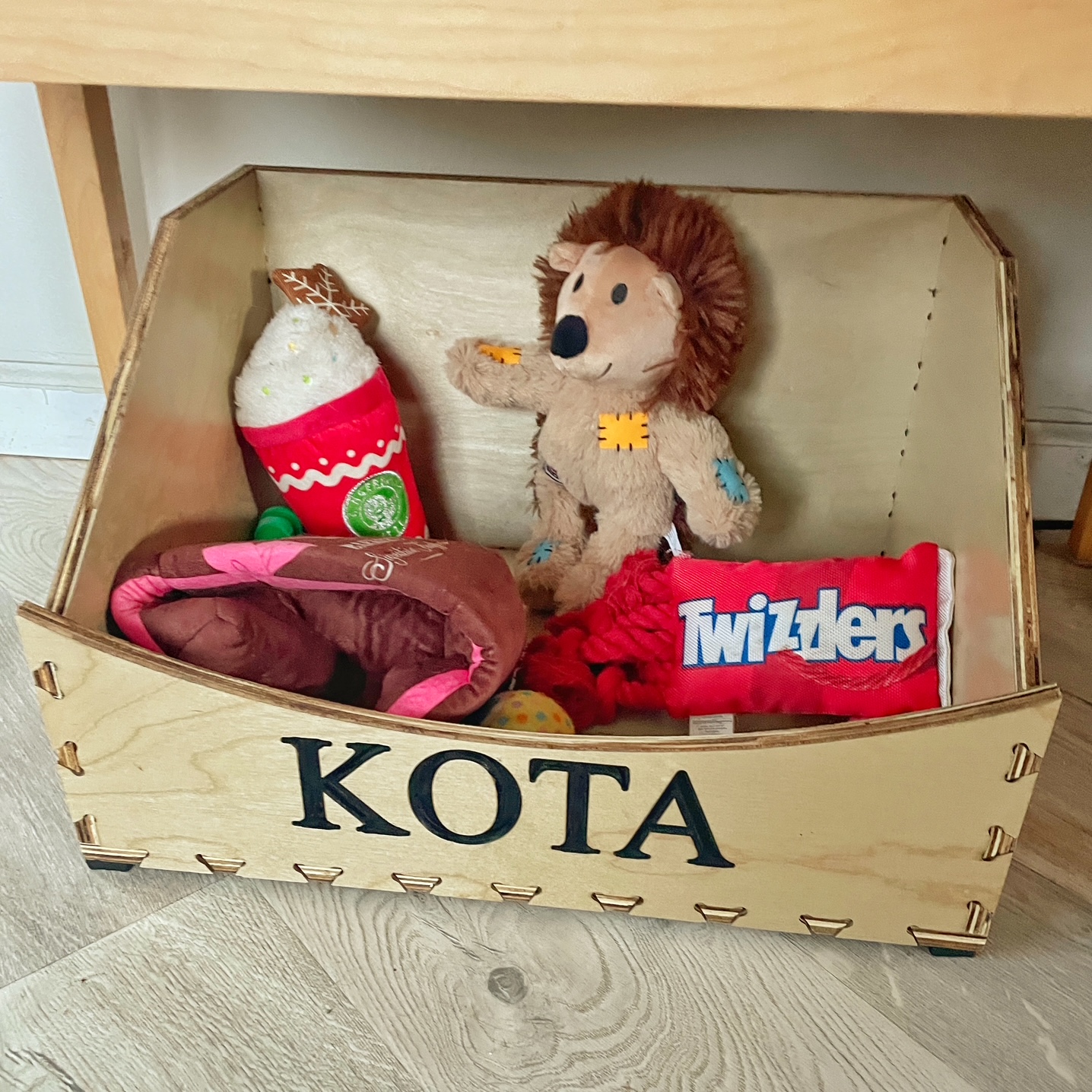 Home dog toy bin